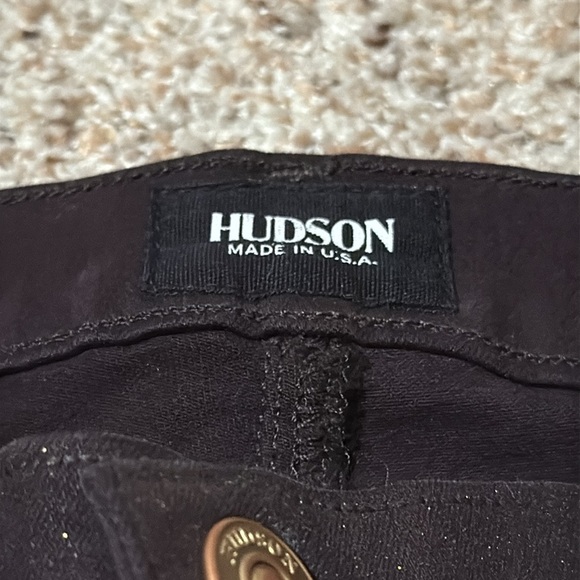 Hudson Women's Brown Glitter Skinny Jeans - Picture 4 of 7